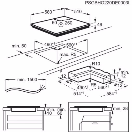Electrolux ugradna indukciona ploča EIS62453IZ - Image 6