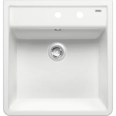 BLANCO PANOR 60 kristalno bela 2 rupe