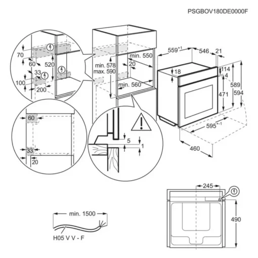 Electrolux ugradna rerna EOE7P31Z - Slika 7