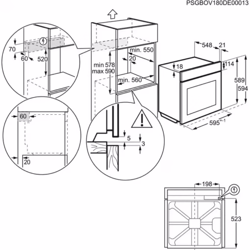 Electrolux ugradna rerna KOCEH70X - Image 8