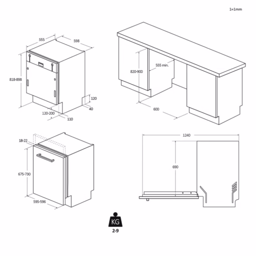 Haier ugradna sudomašina Washlens Plus serija XI 6B0S3FSB - Image 12