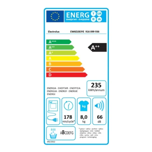 Electrolux mašina za sušenje veša EW6D283YE [EOL] - Image 8