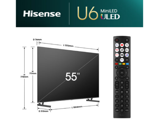 HISENSE 55 inča 55U6NQ Mini-LED 4K UHD Smart TV - Slika 3