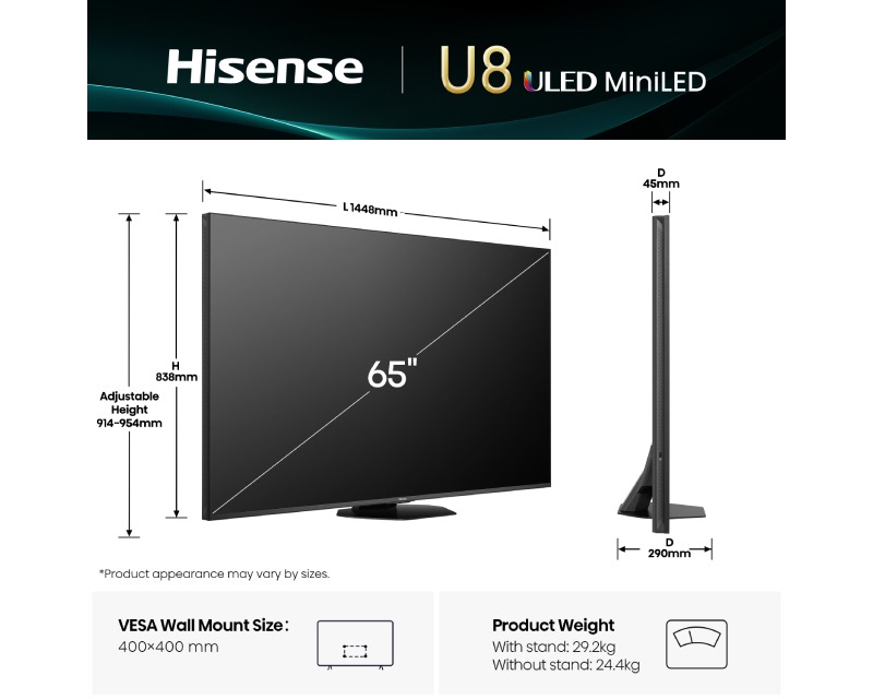HISENSE 65 inča 65U8Q ULED 4K UHD Smart TV - Slika 2