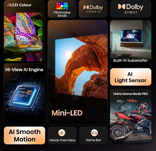 HISENSE 75 inča 75U7Q ULED Mini-LED 4K UHD Smart TV - Slika 12