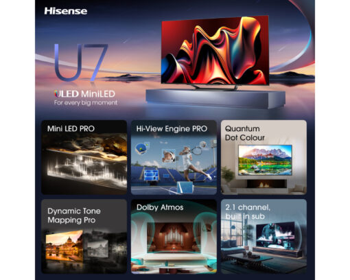 HISENSE 65 inča 65U7NQ ULED Mini-LED Smart UHD TV outlet - Slika 7