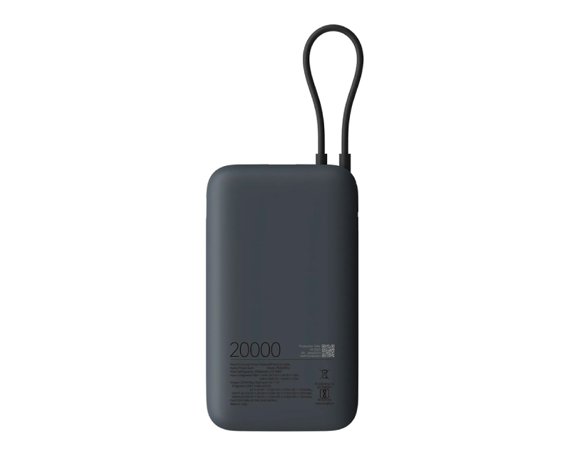 XIAOMI Power Bank 20000mAh (Integrated Cable) GL Dark Gray BHR9740GL - Slika 3