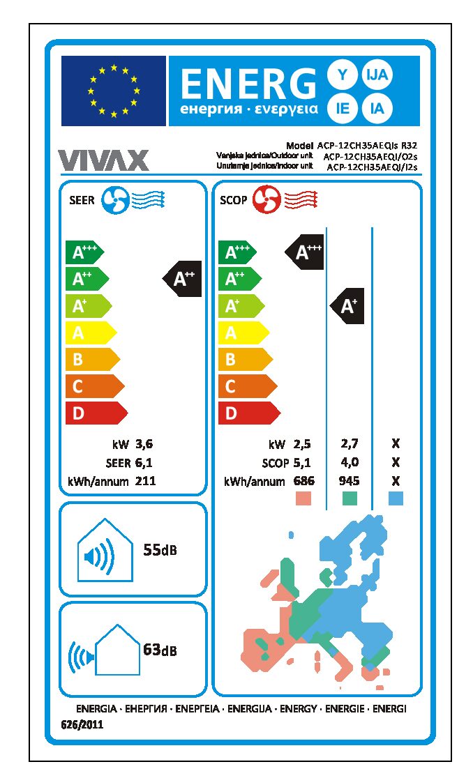 VIVAX COOL inverter klima ACP-12CH35AEQI+ R32 - Slika 10