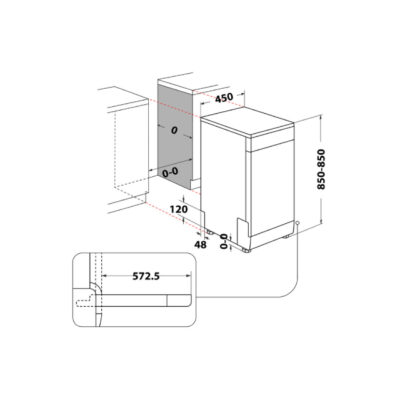 WHIRLPOOL WH6FB10BS7A0X mašina za pranje sudova - 45cm - Slika 9