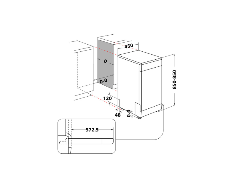 WHIRLPOOL WH6FB10BS7A0X mašina za pranje sudova - 45cm - Slika 9