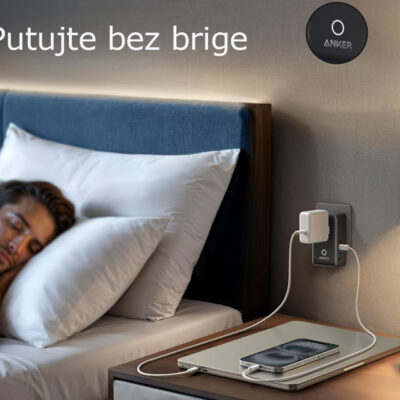 ANKER Nano 20W putni zidni punjač 5-portova (2x USB-A, 2x USB-C, utičnica EU na US, UK, AU i EU), crni - Slika 4