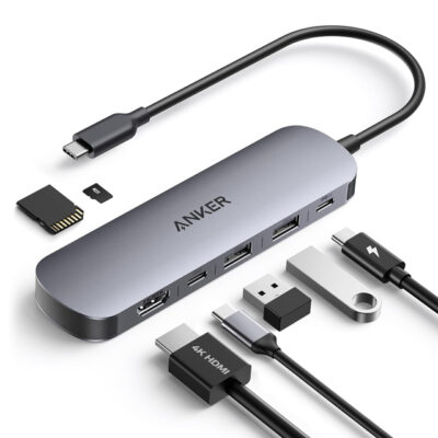 ANKER Nano USB-C Hub 7u1, sivi