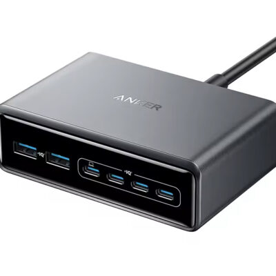 ANKER Prime 200W GaN stoni brzi punjač, 6-portova (4x USB-C i 2x USB-A) srebrni