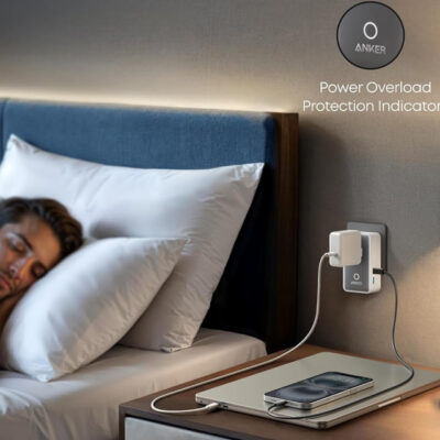 ANKER Nano 20W putni zidni punjač 5-portova (2x USB-A, 2x USB-C, utičnica EU na US, UK, AU i EU), beli - Slika 3