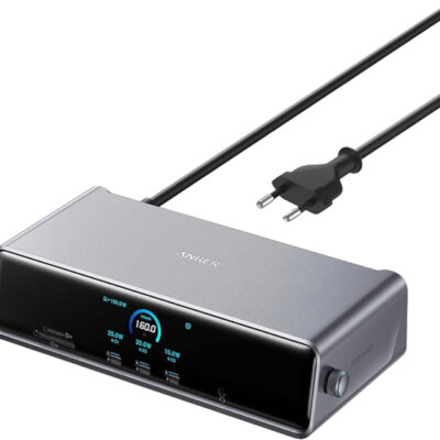 ANKER Prime Docking Stanica 140W, 14u1, Display Link, siva