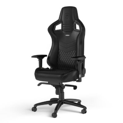 NOBLECHAIRS EPIC Real Leather Gaming stolica crna