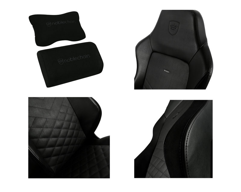 NOBLECHAIRS HERO Gaming stolica crna - Slika 7