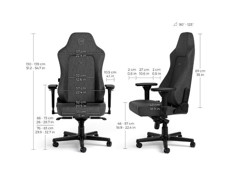 NOBLECHAIRS HERO TX Gaming stolica antracit - Slika 2