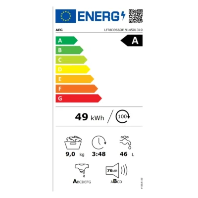 AEG mašina za pranje veša LFR83966OE