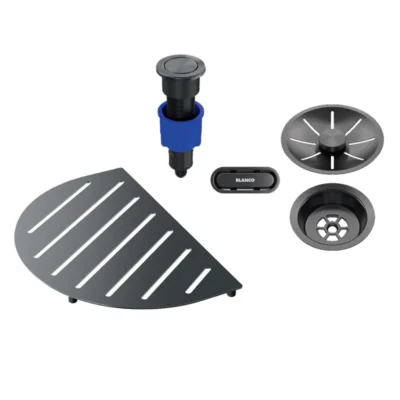 Blanco BUNDLE OOVALON komponente Saten Dark Steel