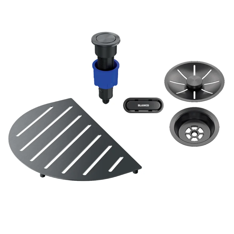 Blanco BUNDLE OOVALON komponente Saten Dark Steel