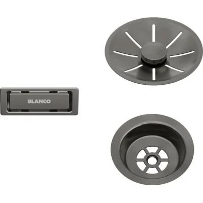 BLANCO InFino rešetka/prelivnik jednodelni Saten Dark Steel