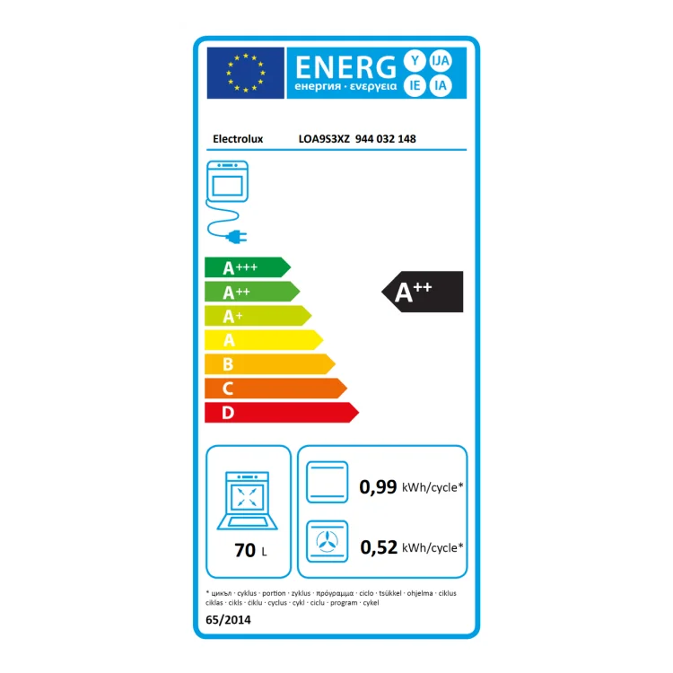 Electrolux rerna LOA9S3XZ